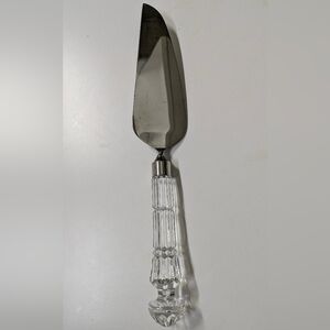 Waterford Silver Cake Server with Clear Handle